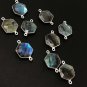 LabHexagon Shape Double Bail Connectors Jewelry Findings for Jewelry Making 23x15mm Default Title