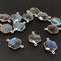 LabHexagon Shape Double Bail Connectors Jewelry Findings for Jewelry Making 23x15mm Default Title