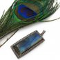 Labradorite PendanNatural Labradorite Pave Pendant Oxidized Sterling Silver Pendant Default Title