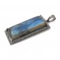 Labradorite PendanNatural Labradorite Pave Pendant Oxidized Sterling Silver Pendant Default Title