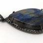 Labradorite Pendant; GemsPave Diamond Pendant Oxidized Silver Pendant Gifts for Her Default Title
