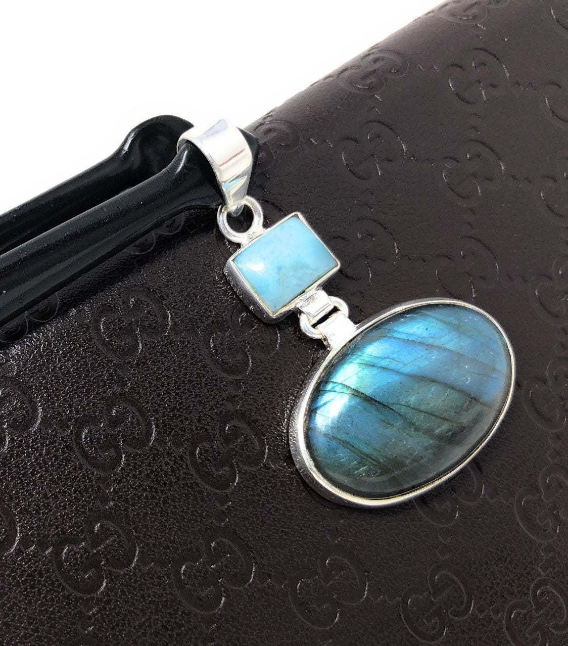 Labradorite Pendant; LariSterling Silver Pendant Bohemian Jewelry Wholesale Pendant Default Title