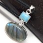 Labradorite Pendant; LariSterling Silver Pendant Bohemian Jewelry Wholesale Pendant Default Title