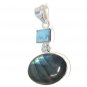 Labradorite Pendant; LariSterling Silver Pendant Bohemian Jewelry Wholesale Pendant Default Title