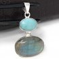 Labradorite Pendant; LariSterling Silver Pendant Bohemian Jewelry Wholesale Pendant Default Title