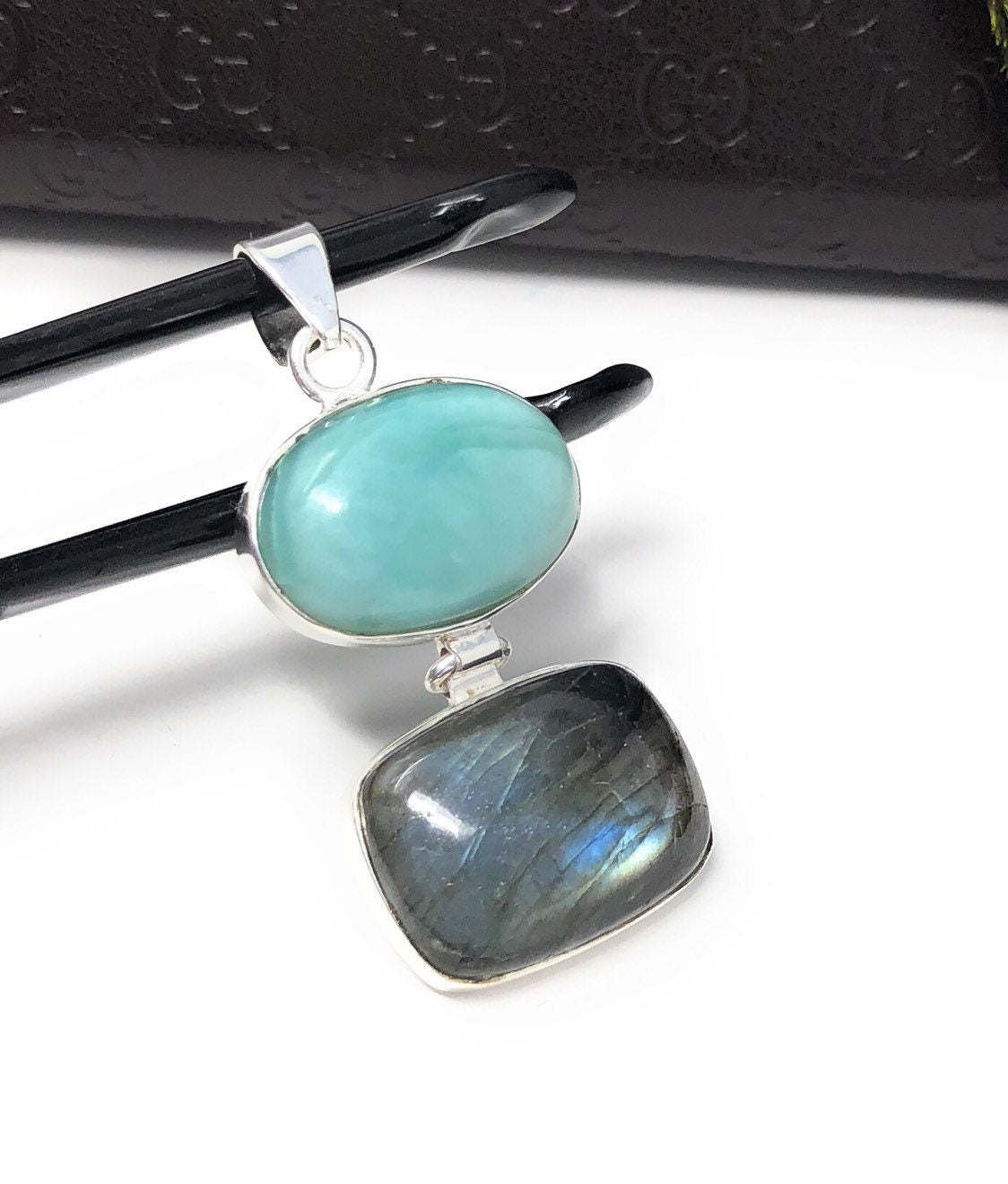 Labradorite Pendant; LariSterling Silver Pendant Bohemian Jewelry Wholesale Pendant Default Title