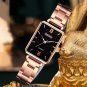 Ladies Light Luxury Small Green Square Watch Steel Band Watch Bracelet Set green + bracelet