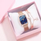 Ladies Quartz Watch Bracelet Set Brown Watch + Bracelet