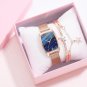 Ladies Quartz Watch Bracelet Set Brown Watch + Bracelet