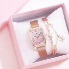 Ladies Quartz Watch Bracelet Set White watch + bracelet