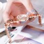 Ladies Watch Bracelet Set Rose Gold Rose Red Watch + Rose Gold Bracelet