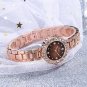 Ladies Watch Bracelet Set Rose Gold Rose Red Watch + Rose Gold Bracelet