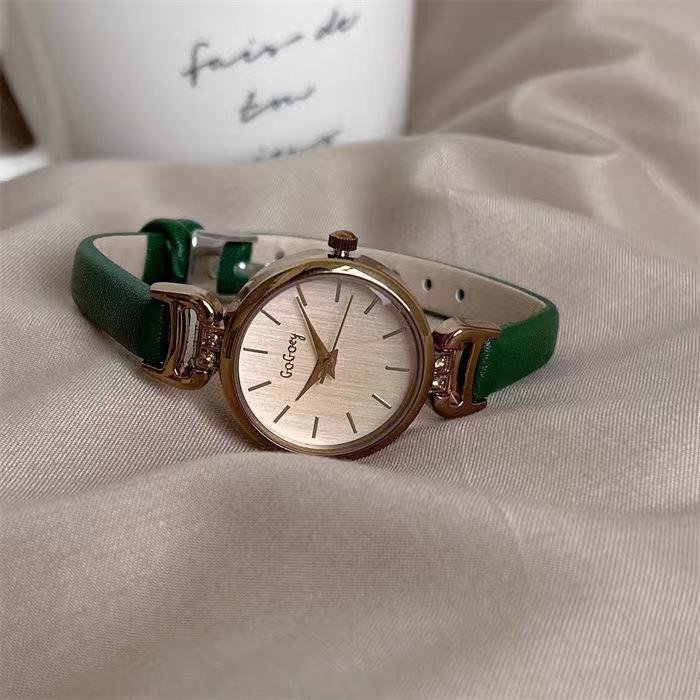 Ladies watch women's style high school student quartz watch black