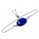 Sterling Silver Adjustable Bracelet AAA Quality Lapis Lazuli Bracelet Gifts for Her Default Title
