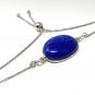 Sterling Silver Adjustable Bracelet AAA Quality Lapis Lazuli Bracelet Gifts for Her Default Title