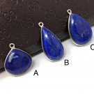 Lapis Lazuli Gemstone Charm; DIY Jewelry Supplies for Jewelry Making A- 22 x 17.5 x 5mm