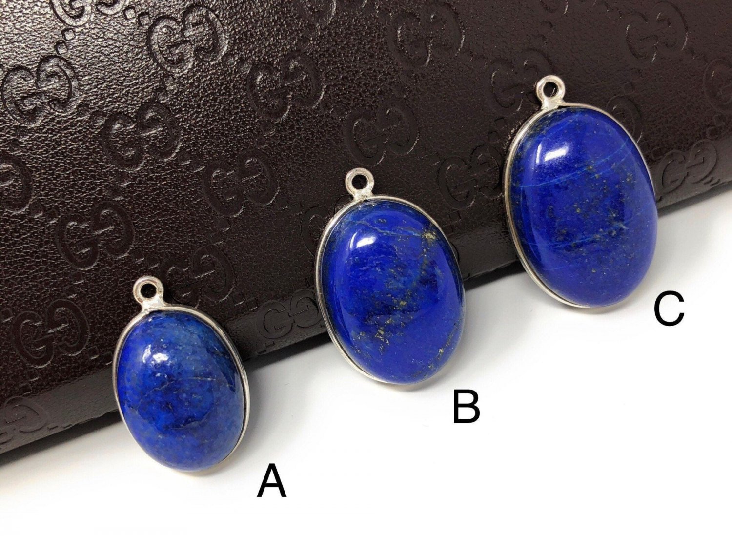 Lapis Lazuli Gemstone Charm; Lapis LaJewelry Findings Bulk Wholesale Charms 1 Pc B- 25mm x 16