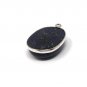 Lapis Lazuli Gemstone Charm; Lapis Lazuli Silver Charm; DIY Jewelry Making; 24x15.75mm Default Title