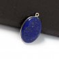 Lapis Lazuli Gemstone Charm; Lapis Lazuli SilveJewelry Findings DIY Jewelry 28x17mm Default Title