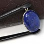 Lapis Lazuli Gemstone Charm; Sterling Silver Charm for DIY Jewelry Making; 26x17x7mm Default Title