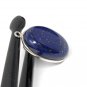 Lapis Lazuli Gemstone Charm; Sterling Silver Charm for DIY Jewelry Making; 26x17x7mm Default Title