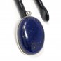Lapis Lazuli Gemstone Charm; Sterling Silver Charm for DIY Jewelry Making; 26x17x7mm Default Title