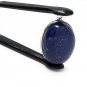 Lapis Lazuli Gemstone Charm; Sterling Silver Charm for DIY Jewelry Making; 26x17x7mm Default Title