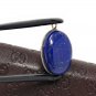 Lapis Lazuli Gemstone Charm; Sterling Silver Charm for DIY Jewelry Making; 26x17x7mm Default Title