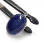 Lapis Lazuli Gemstone Charm; Sterling Silver Charm for DIY Jewelry Making; 26x17x7mm Default Title