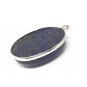 Lapis Lazuli Gemstone Charm; Sterling Silver Charm for DIY Jewelry Making; 26x17x7mm Default Title
