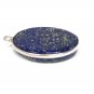 Lapis Lazuli Gemstone Charm; Sterling Silver Charm; DIY Jewelry Making; 29x18x5.5mm Default Title