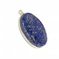 Lapis Lazuli Gemstone Charm; Sterling Silver Charm; DIY Jewelry Making; 29x18x5.5mm Default Title