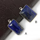LapisLapis Lazuli Charms Bezel Charms Jewelry Supplies for DIY Jewelry Making A- 22 x 12.25 x 6mm