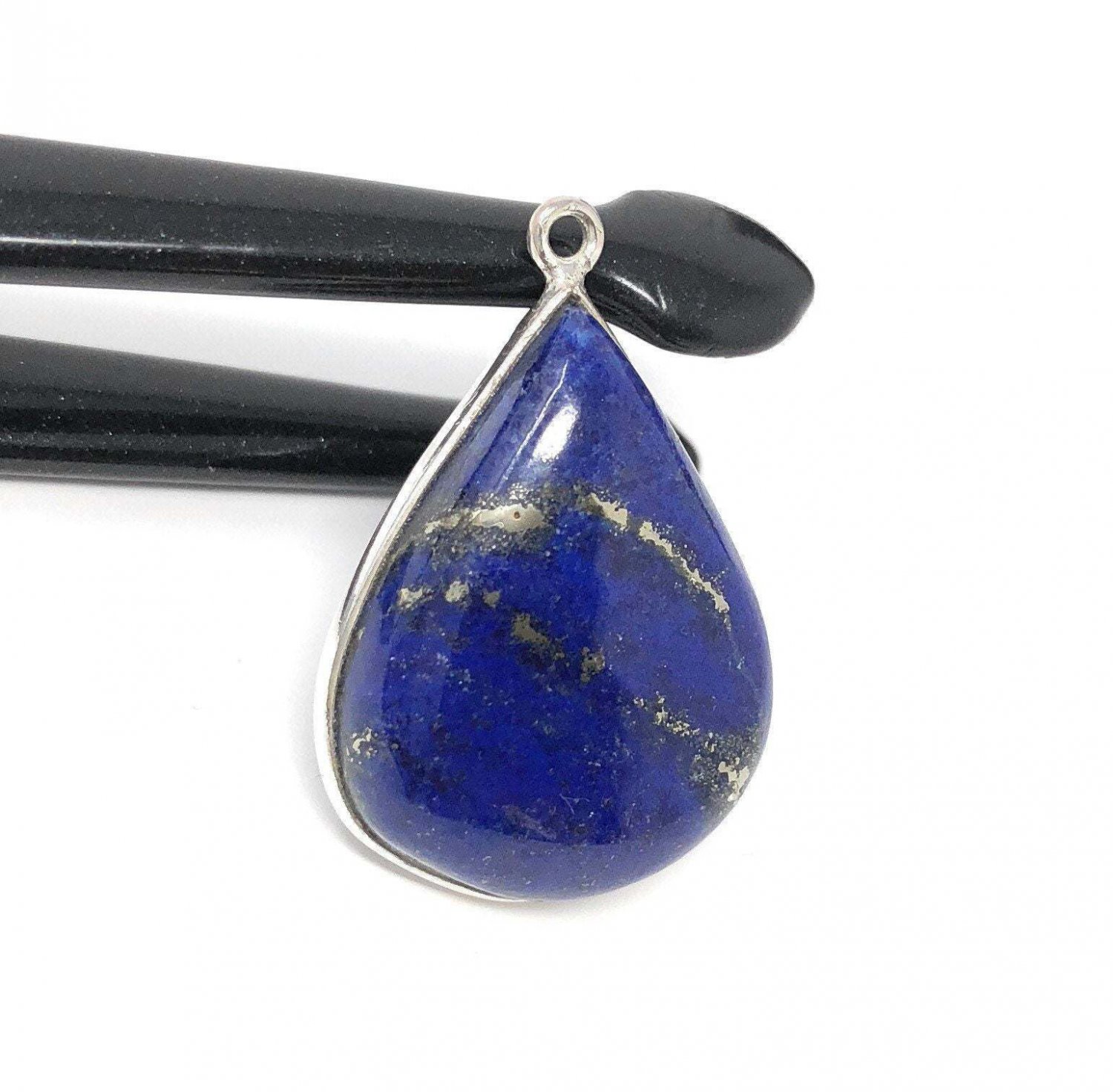 Lapis Lazuli; Gemstone Charm; Lapis Lazuli Jewelry Findings DIY Jewelry 29x19.5X7mm Default Title