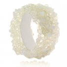 Large Chunky Genuine Opalite Stone Chip Stretch Bracelet B9838OT