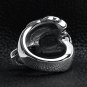 Large Detailed Fox Stainless Steel Ring - SCR4006