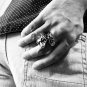 Large Detailed Fox Stainless Steel Ring - SCR4006