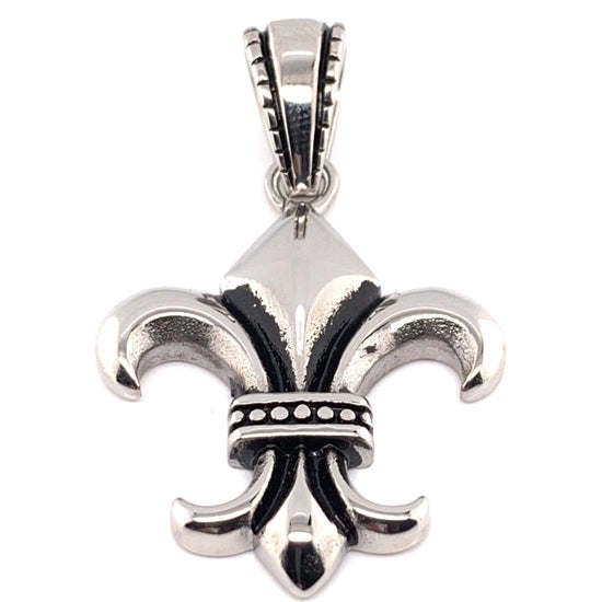 Large Fleur De Lis Stainless Steel Pendant - PDL2016 Default Title