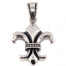 Large Fleur De Lis Stainless Steel Pendant - PDL2016 Default Title