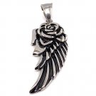 Large Stainless Steel Wing Pendant - PDL2043 Default Title