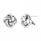 Large Sterling Silver Polished Love Knot Earrings Sterling Silver