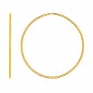 Large Textured Endless Hoop Earrings in 14k Yellow Gold Yellow Gold