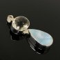 Larimar and Green Amethyst GeSterling Silver Jewelry Bohemian Jewelry Gifts for Her Default Title