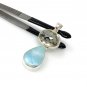 Larimar and Green Amethyst GeSterling Silver Jewelry Bohemian Jewelry Gifts for Her Default Title