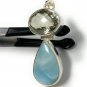 Larimar and Green Amethyst GeSterling Silver Jewelry Bohemian Jewelry Gifts for Her Default Title