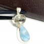 Larimar and Green Amethyst GeSterling Silver Jewelry Bohemian Jewelry Gifts for Her Default Title