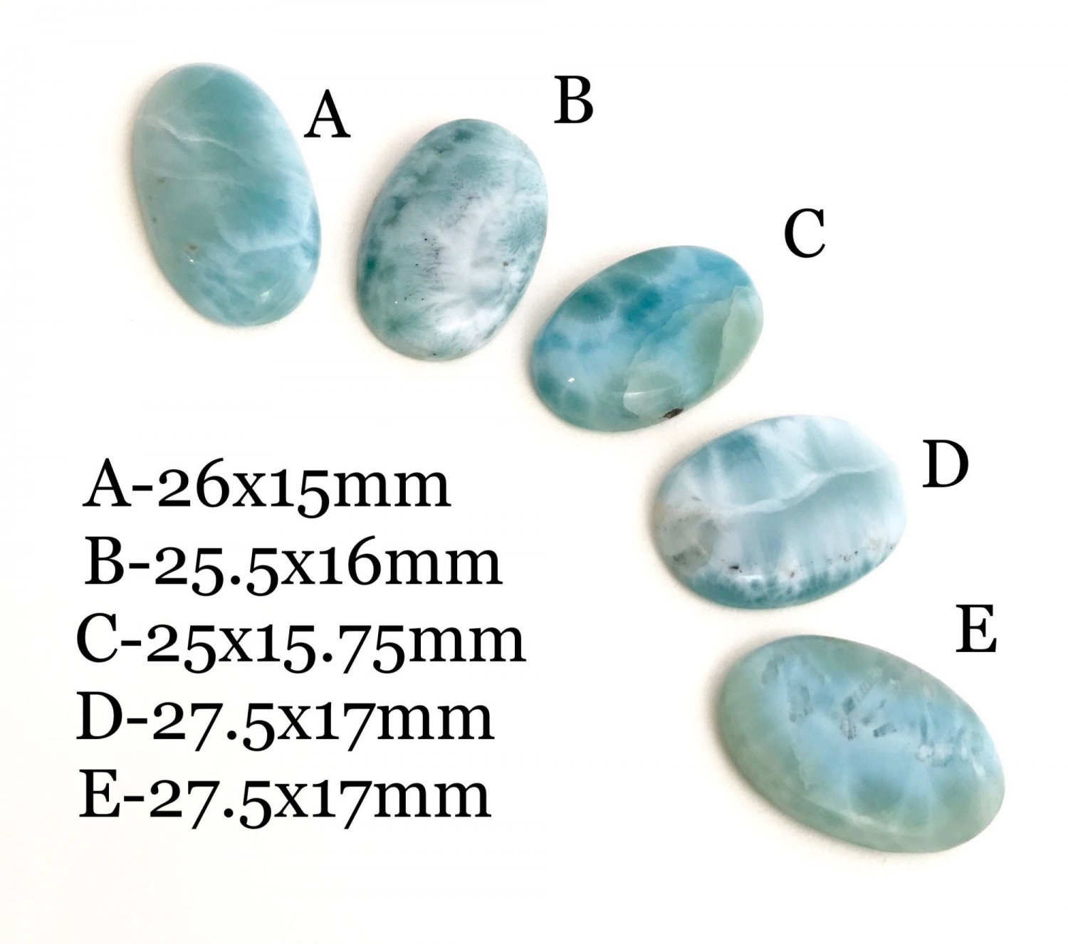 Larimar Cabochon; Loose Gemstone; Blue Larimar; Gemstone Cabochons Wire Wrapping Jewelry Supplies