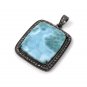 Larimar GemGemstone Pendant Pave Diamond Pendant Larimar Pendant at Wholesale Price Default Title