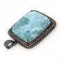 Larimar GemGemstone Pendant Pave Diamond Pendant Larimar Pendant at Wholesale Price Default Title