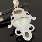 Larimar Gemstone Wire Wrapped Pendant Silver Jewelry Gifts for Her Bohemian Jewelry Default Title